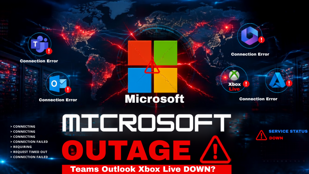 Microsoft Outage Today: Teams, Outlook & Xbox Live Down microsoft